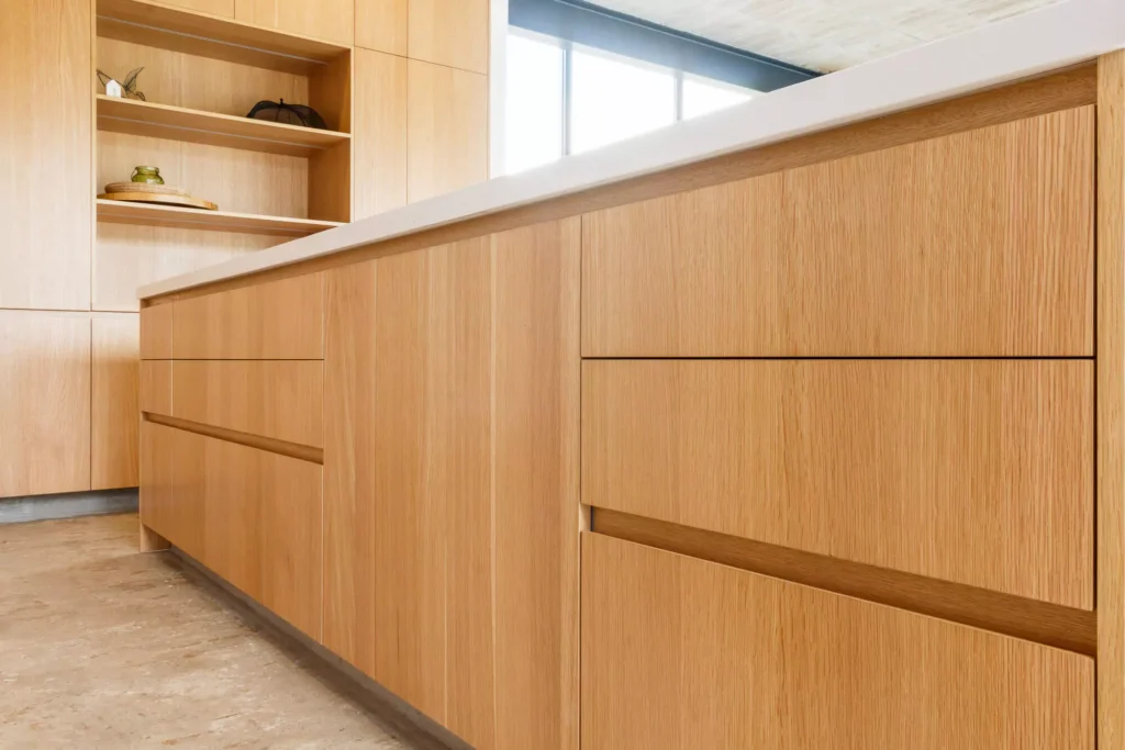 Wooden kitchen cabinet designed by Vitelier at Casa Tortuga in Valle de Bravo.