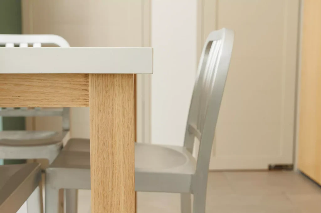 Sage green lacquered kitchen designed by Vitelier at Versalles in Lomas de Reforma, Mexico City.