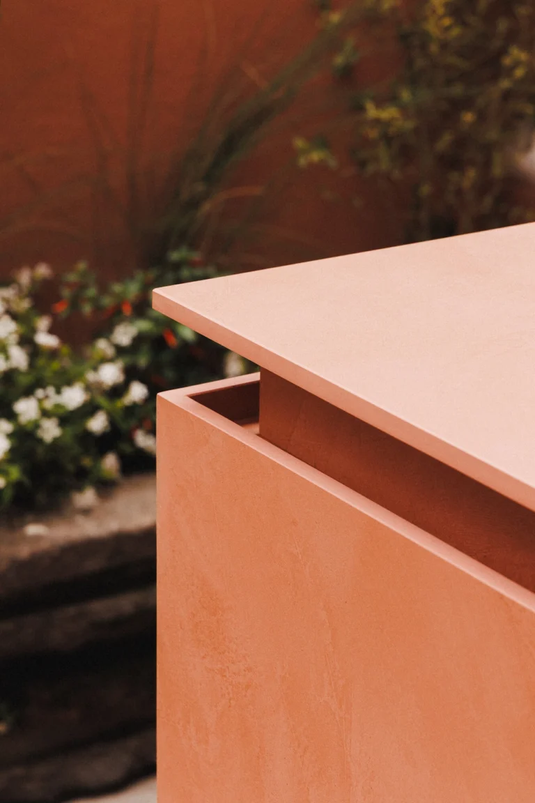 Dekton sintered stone countertop surface showing fine grain texture and matte finish